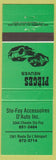 Matchbook Cover - Pieces Neuves Car Accessories Quebec QC green