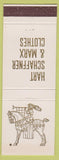 Matchbook Cover - Hart Schaffner Marx Men's Clothes Utica NY Wicks Greenman