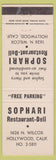 Matchbook Cover - Sophari Restaurant Deli Holywood CA