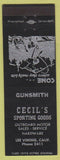 Matchbook Cover - Cecil's Sport Goods Lee Vining CA boat motors hardware