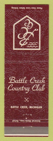 Matchbook Cover - Battle Creek Country Club MI
