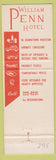 Matchbook Cover - William Penn Hotel Houston TX