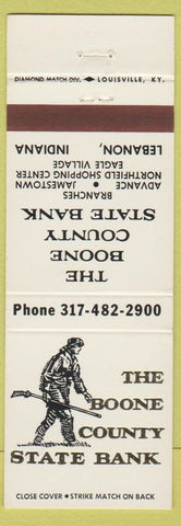 Matchbook Cover - Boone County State Bank Lebanon IN Daniel Boone