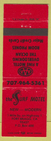 Matchbook Cover - Surf Motel Fort Bragg CA seahorse WEAR