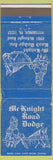 Matchbook Cover - Mr Knight Road Lodge Pittsburgh PA