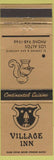 Matchbook Cover - Village Inn Los Altos CA