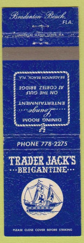 Matchbook Cover - Trader Jack's Brigantine Bradenton Beach FL