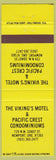 Matchbook Cover - Viking's Motel Pacific Crest Condos Newport OR
