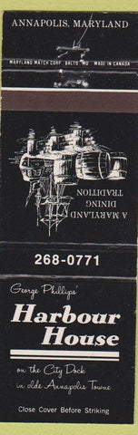 Matchbook Cover - Harbour House Annapolis MD