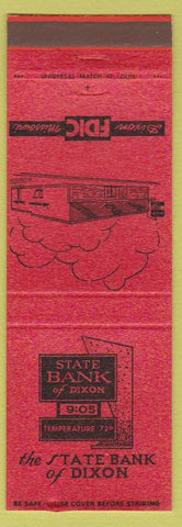 Matchbook Cover - State Bank of Dixon IL