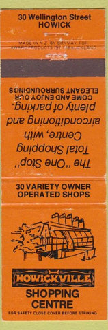 Matchbook Cover - Howickville Shopping Center Howick New Zealand