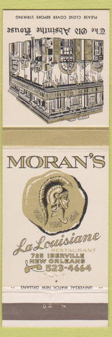 Matchbook Cover - Moran's LA Louisiane New Orleans LA