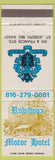 Matchbook Cover - Robidoux Motor Hotel St Joseph MO