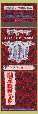 Matchbook Cover - Harry's Somers Point NJ