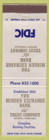 Matchbook Cover - Minden Exchange Bank Trust Minden NE