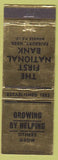Matchbook Cover - First National Bank Fairbury NE