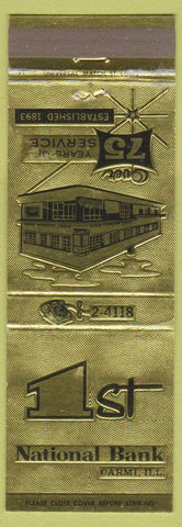 Matchbook Cover - 1st National Bank Carmi IL
