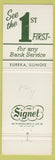 Matchbook Cover - First National Bank Eureka IL