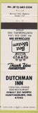 Matchbook Cover - Best Western Dutchman Inn Huntingburg IN