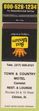 Matchbook Cover - Best Western Town Country Motel Clinton IL