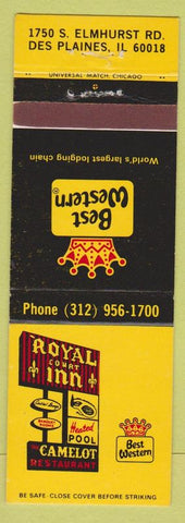 Matchbook Cover - Best Western Royal Court Inn Des Plaines IL