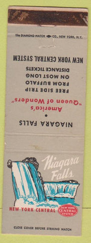 Matchbook Cover - Niagara Falls New York Central Railroad