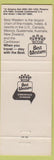 Matchbook Cover - Best Western Heritage House Little Rock aR