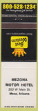 Matchbook Cover - Best Western Mezona Motor Hotel Mesa AZ