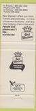 Matchbook Cover - Best Western Plaza Inn Willcox AZ