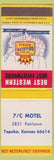 Matchbook Cover - Best Western 7C Motel Topeka KS