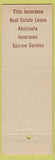 Matchbook Cover - Title Guaranty Co Denver CO