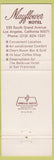 Matchbook Cover - Chart Room Bar Grill Mayflower Hotel Los Angeles CA