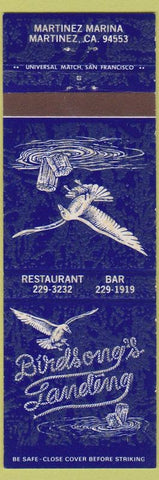 Matchbook Cover - Birdsong's Landing Martinez CA