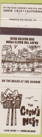 Matchbook Cover - The Crow's Nest Santa Cruz CA