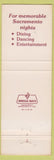 Matchbook Cover - Cristy's  Holidome Sacramento CA
