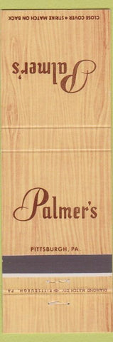 Matchbook Cover - Palmer's Pittsburgh PA