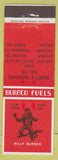 Matchbook Cover - Burnco Fuels coal coke Lincolnshire Lancashire UK WEAR