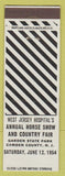 Matchbook Cover - Annual Horse Show Country Fair Camden County NJ 1954