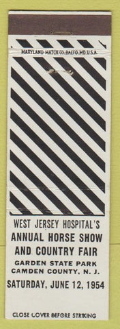 Matchbook Cover - Annual Horse Show Country Fair Camden County NJ 1954