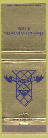 Matchbook Cover - Detroit Athletic Club MI