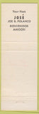 Matchbook Cover - Tijuana Joe's Mexican Restaurant Berkeley CA orange