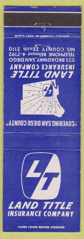 Matchbook Cover - Land Title Insurance Co San Diego CA