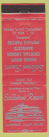 Matchbook Cover - Stillwood Resort Lakeport CA