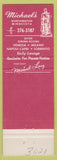 Matchbook Cover - Michael's Restaurant Worthington MN