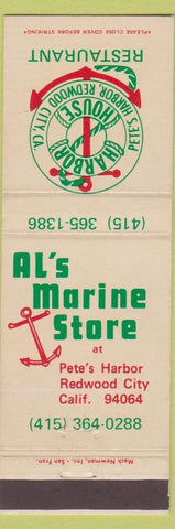 Matchbook Cover - Harbor House Restaurant Redwood City CA