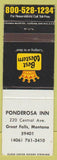 Matchbook Cover - Ponderosa Inn Great Falls MT Best Western