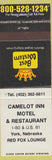 Matchbook Cover - Camelot Inn Motel York NE Best Western
