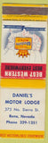 Matchbook Cover - Dainel's Motor Lodge Reno NV
