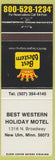 Matchbook Cover - Best Western Holiday Motel New Ulm MN
