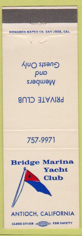Matchbook Cover - Bridge Marina  Yacht Club Antioch CA